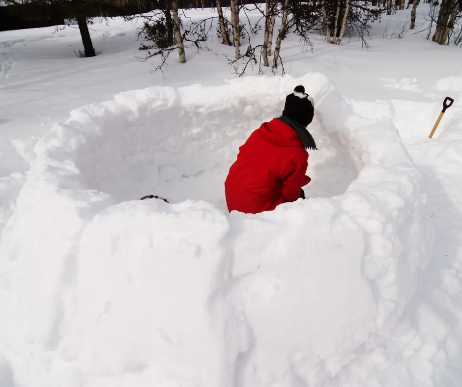 Construction d'un igloo