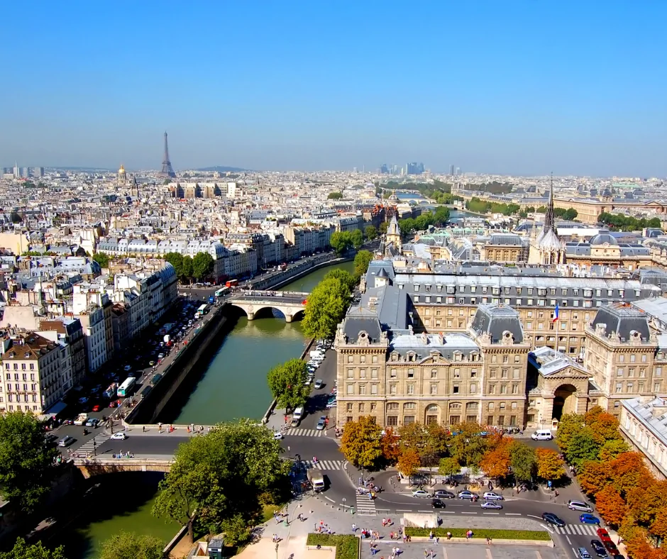 Vue aérienne de Paris