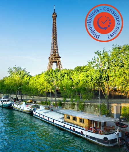 Tour Eiffel avec pastille disponibilité